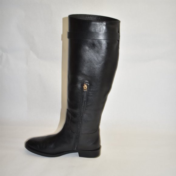 Tory Burch T-HARDWARE RIDING BOOT Black Size 6 M - Picture 4 of 9